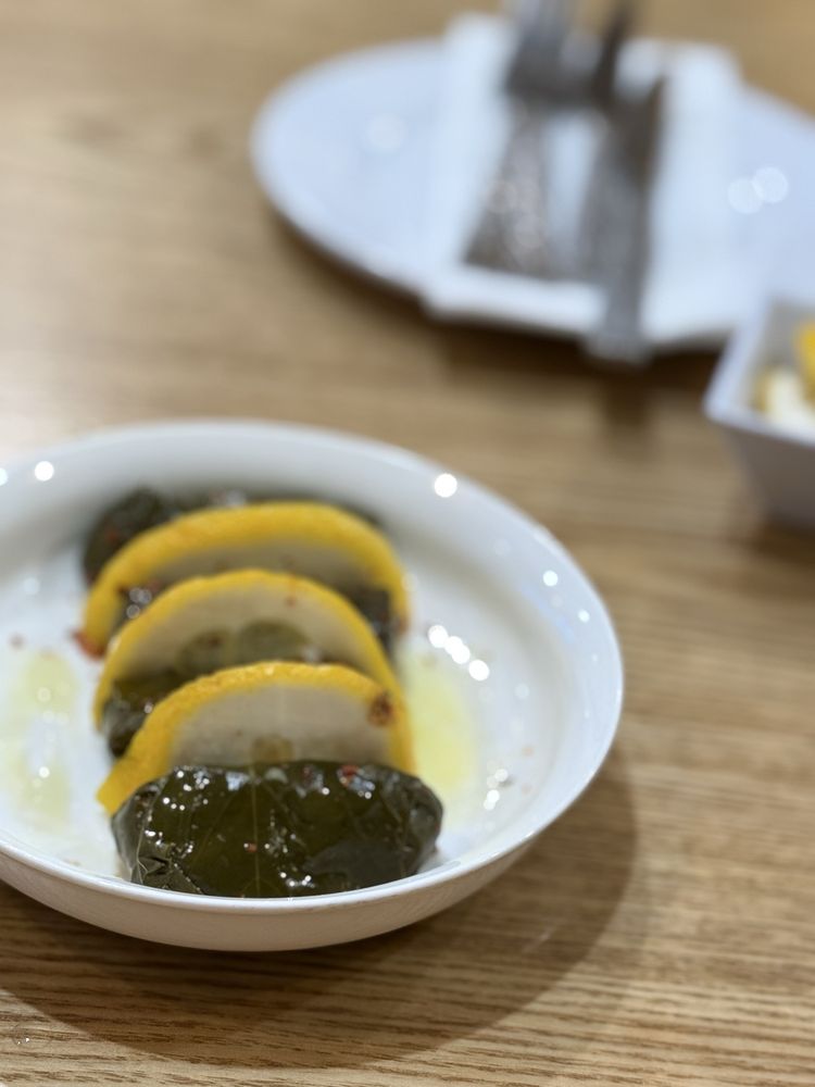 Dolmas, stuffed grape leaves